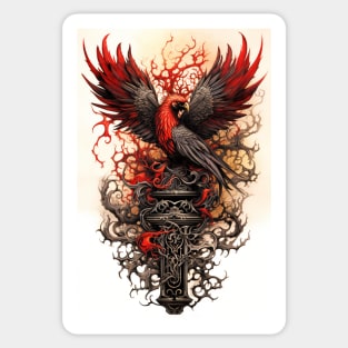 The Phoenix and the Statue Sticker